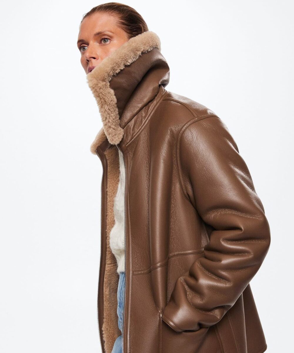 Faux shearling lining coat - Image 4